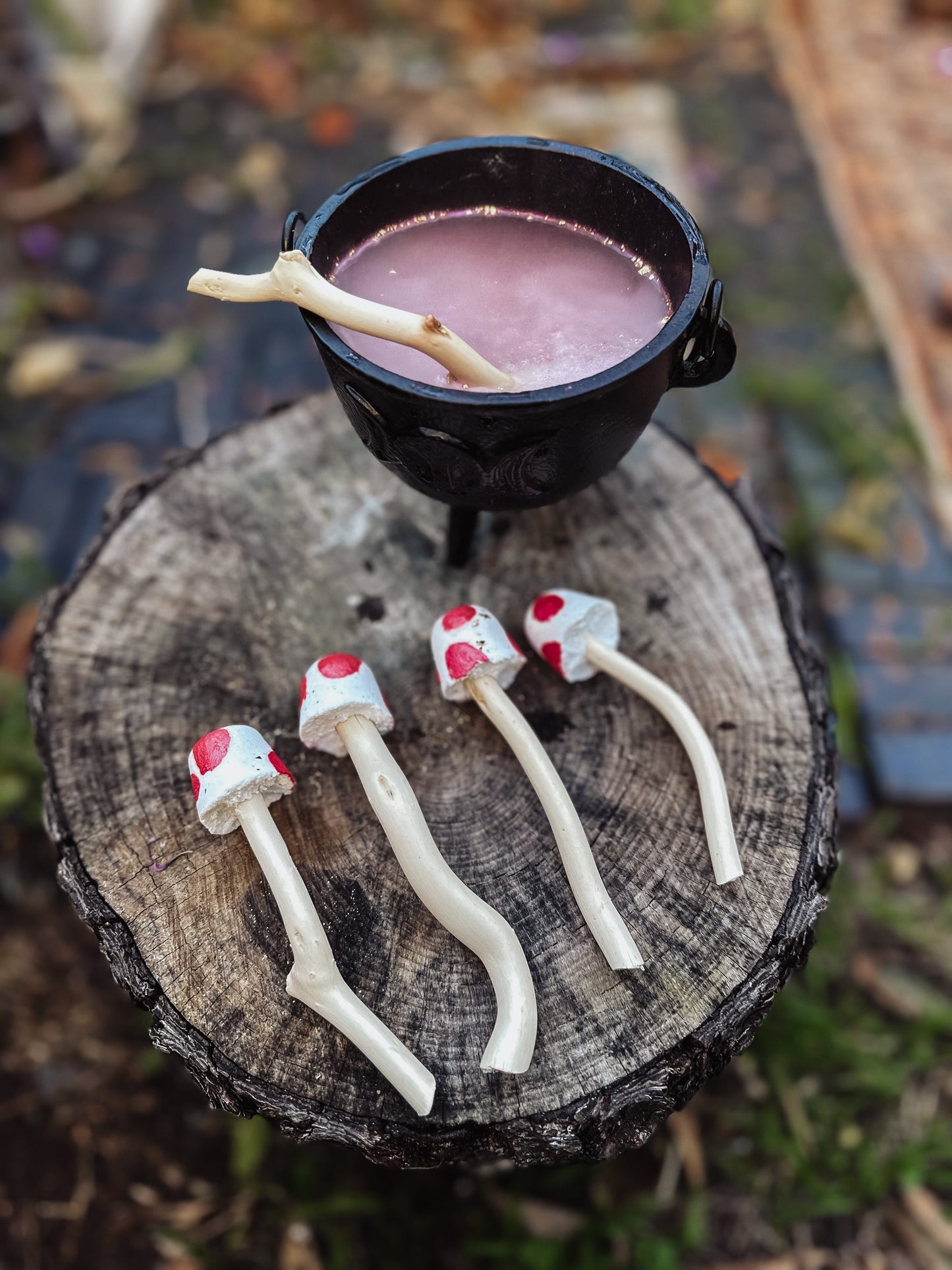 Fizzy Mushroom Wands set of 4