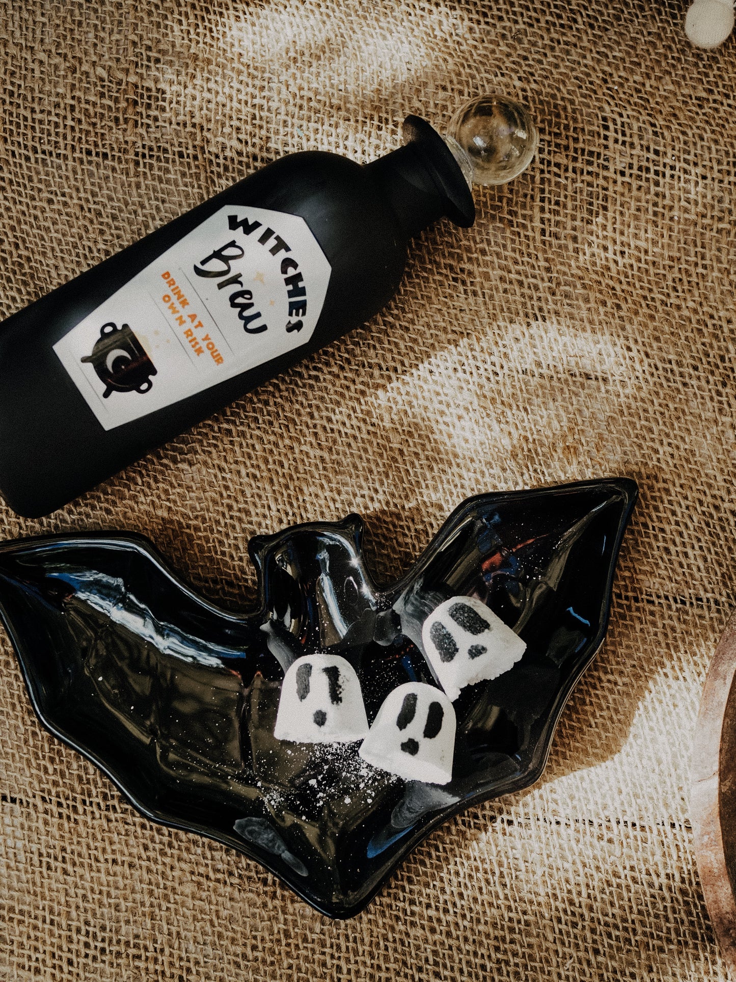 Black Bat Ceramic Trinket Dish