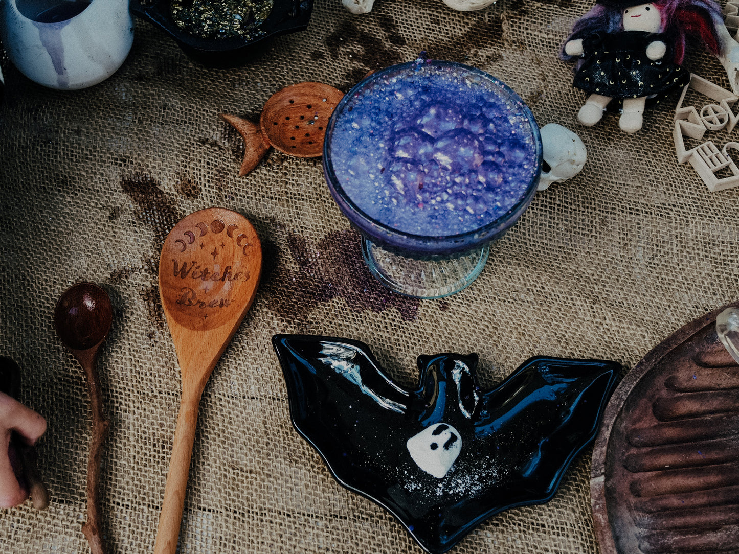 Black Bat Ceramic Trinket Dish