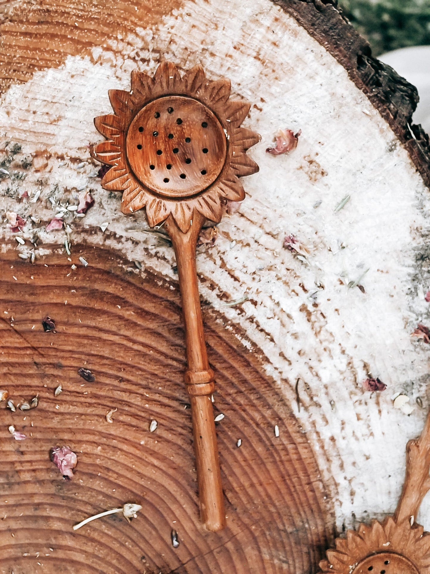 SUNFLOWER SLOTTED SPOON