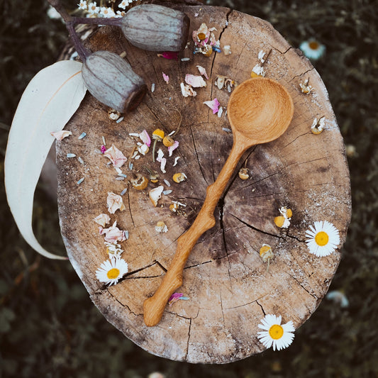 Handcrafted Branch Spoon | Natural Play Tools - Wild Mountain Child