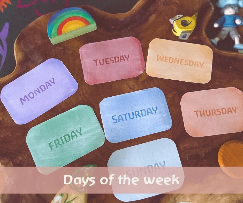 Days of the week Cards .✦ ݁˖ Printable Download
