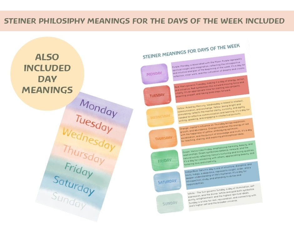 Days of the week .✦ ݁˖ Printable Download