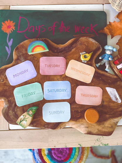 Days of the week Cards