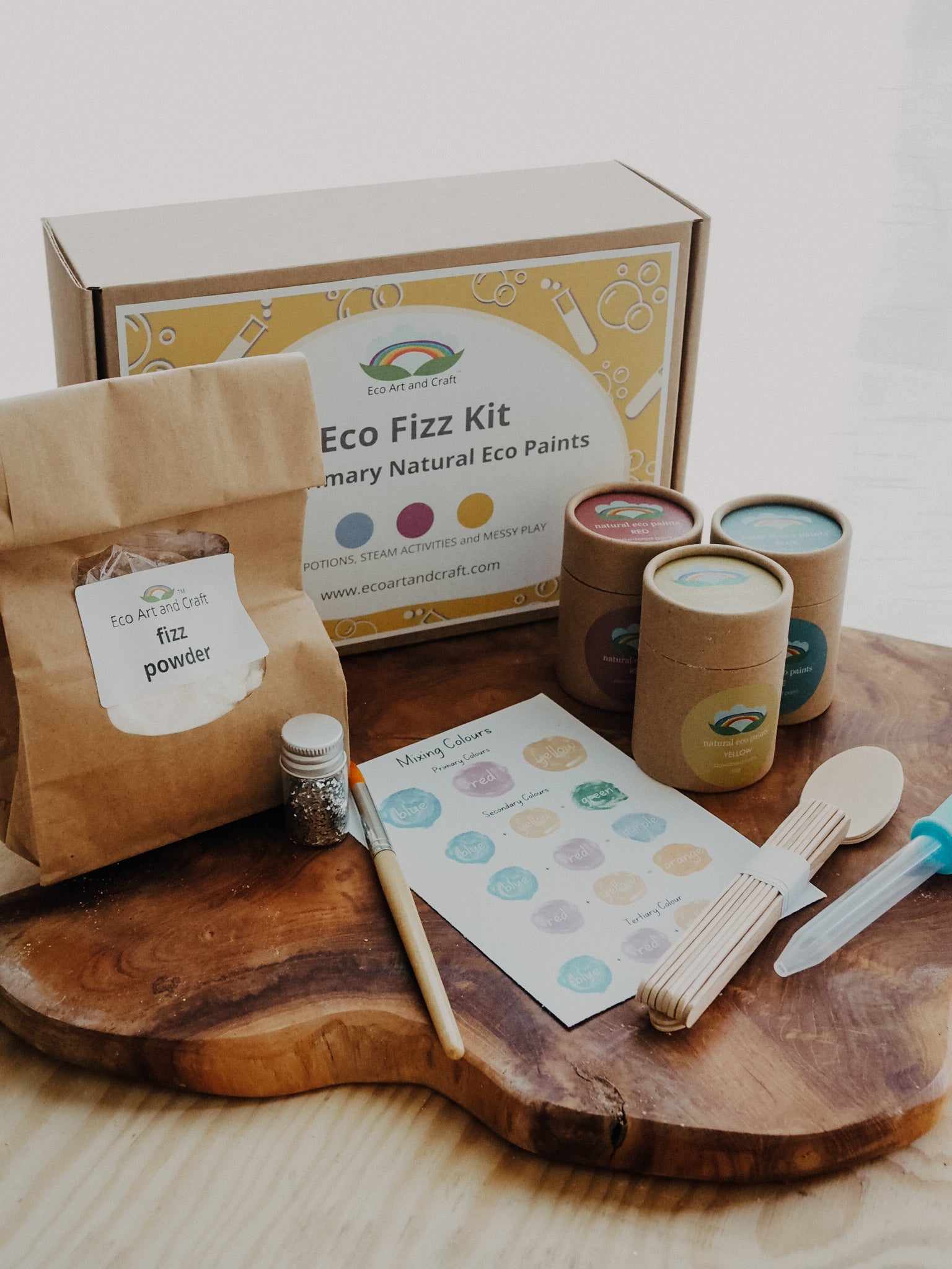 Eco Fizz and Paint Kit: sensory play, potions, painting and science experiments