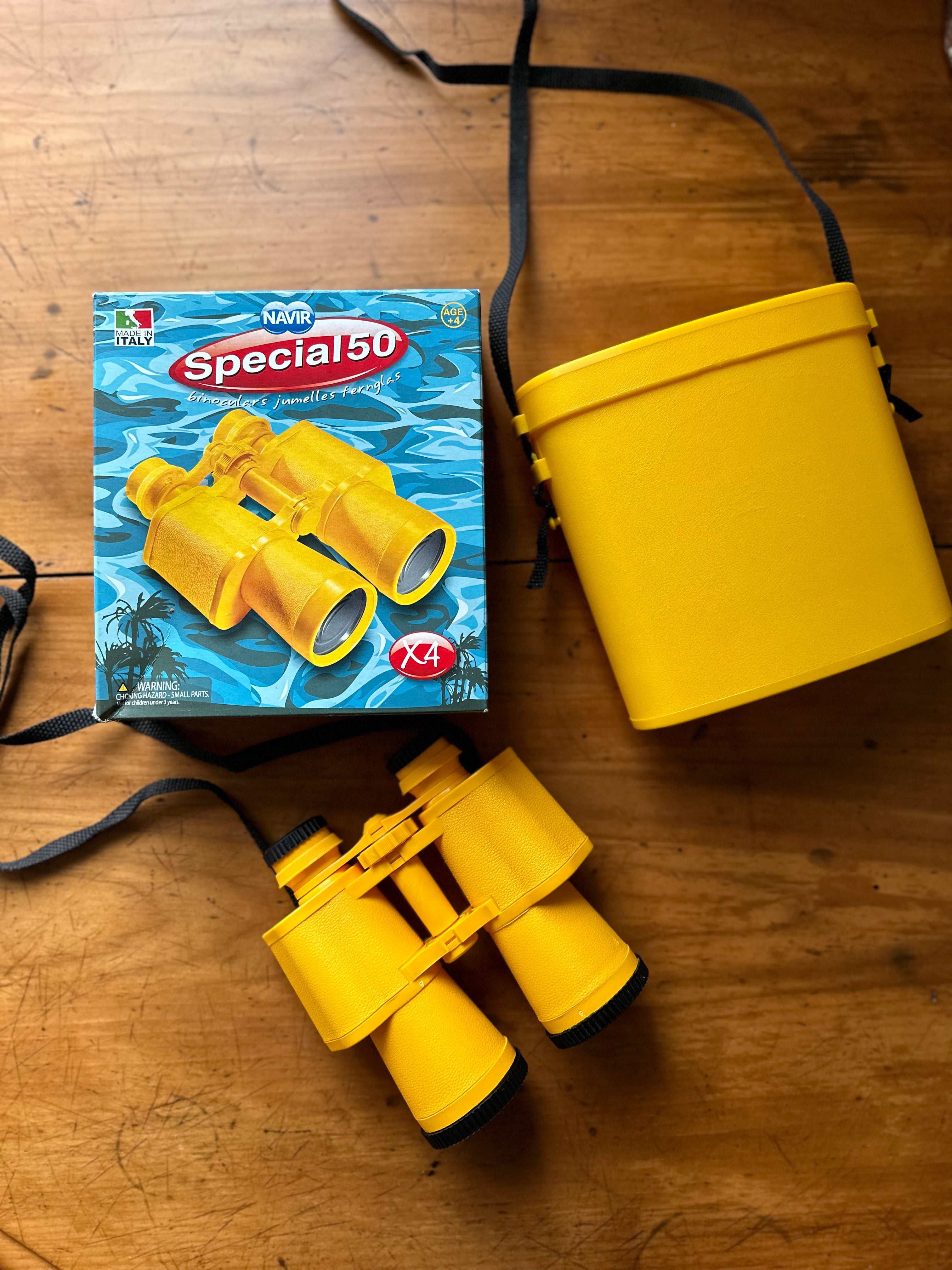 Yellow Binoculars with hard case