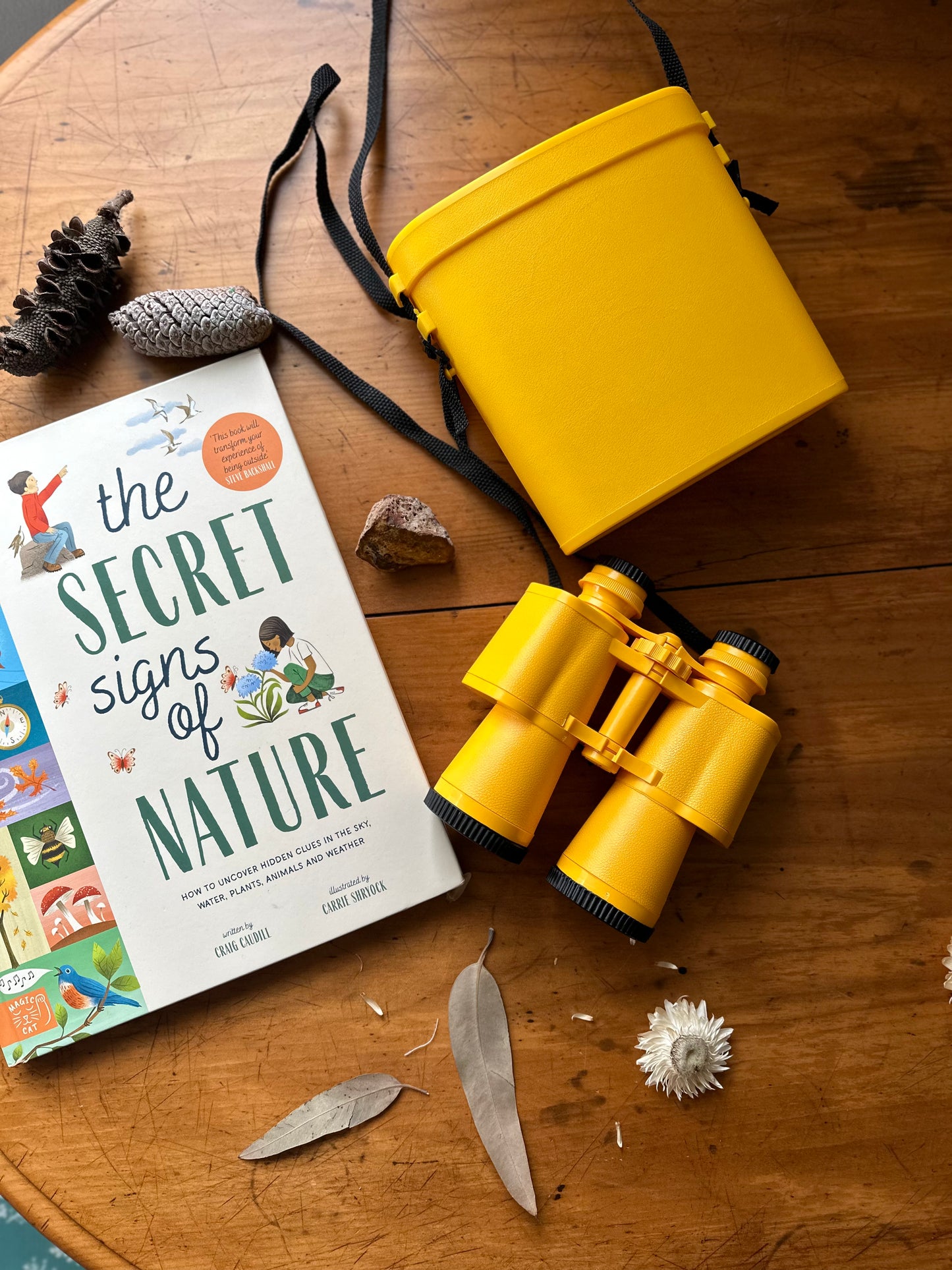 Yellow Binoculars with hard case
