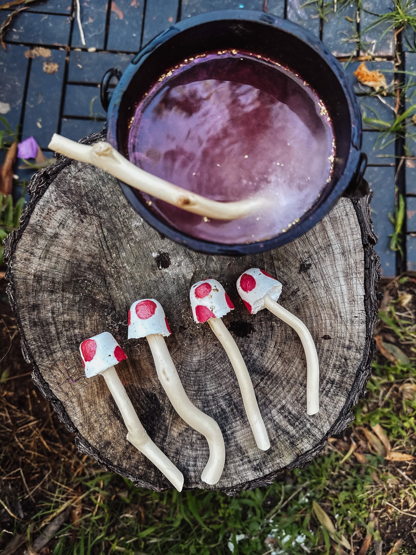 Fizzy Mushroom Wands set of 4