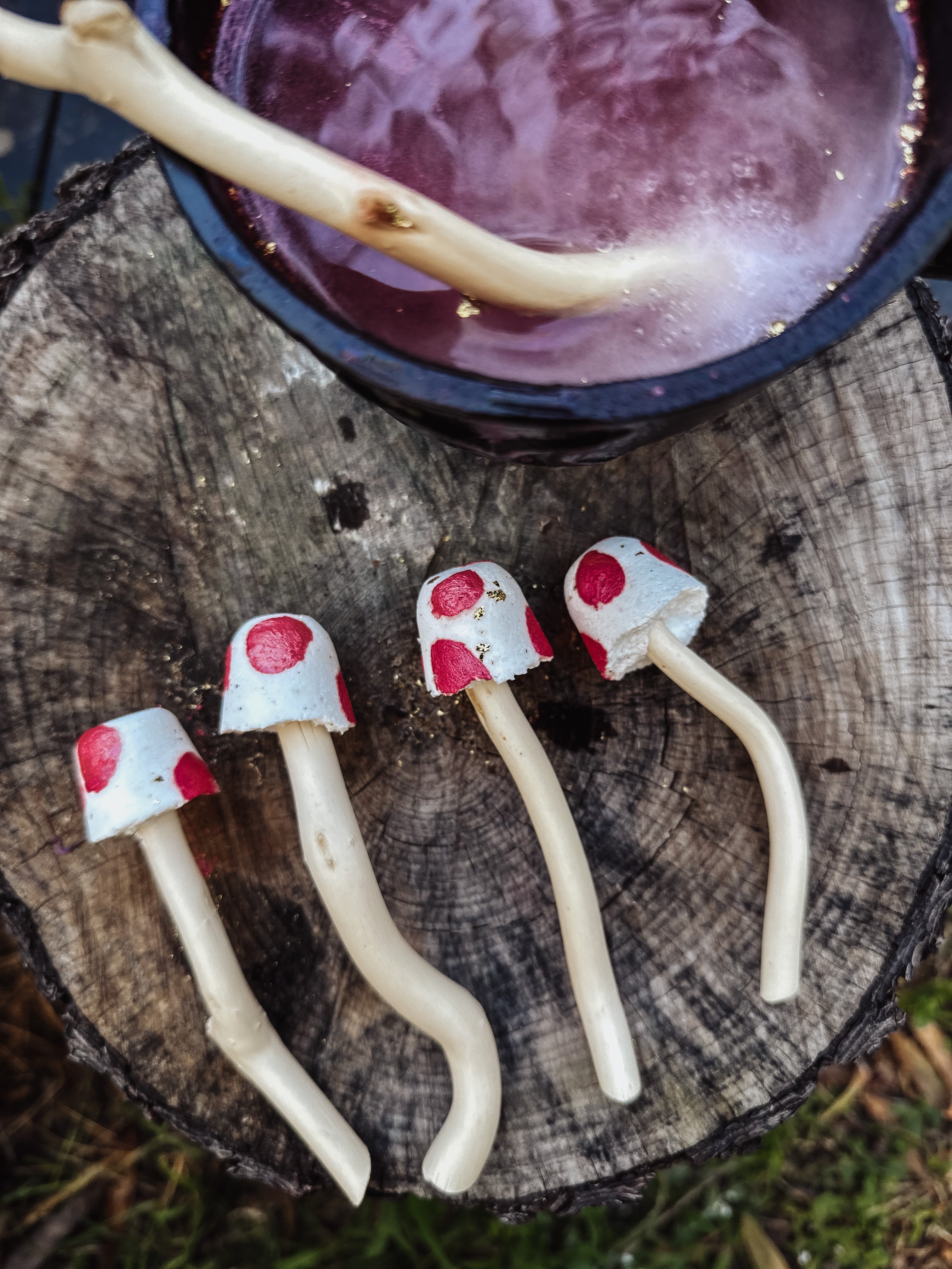 Fizzy Mushroom Wands set of 4
