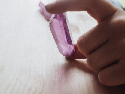 Polished Purple Aura Quartz Point