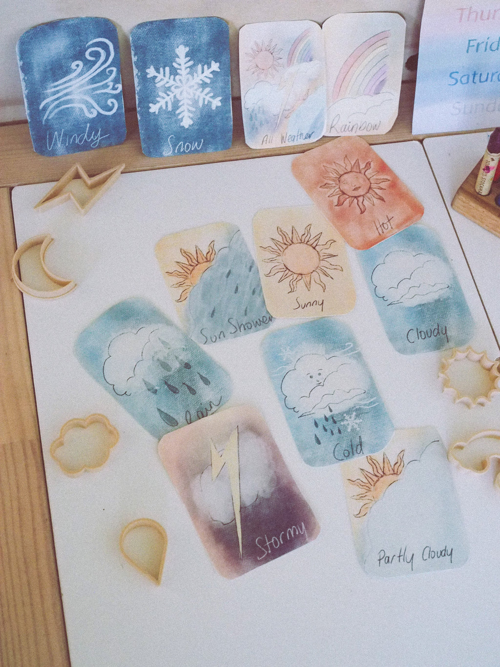 Weather Cards .✦ ݁˖ Printable Download
