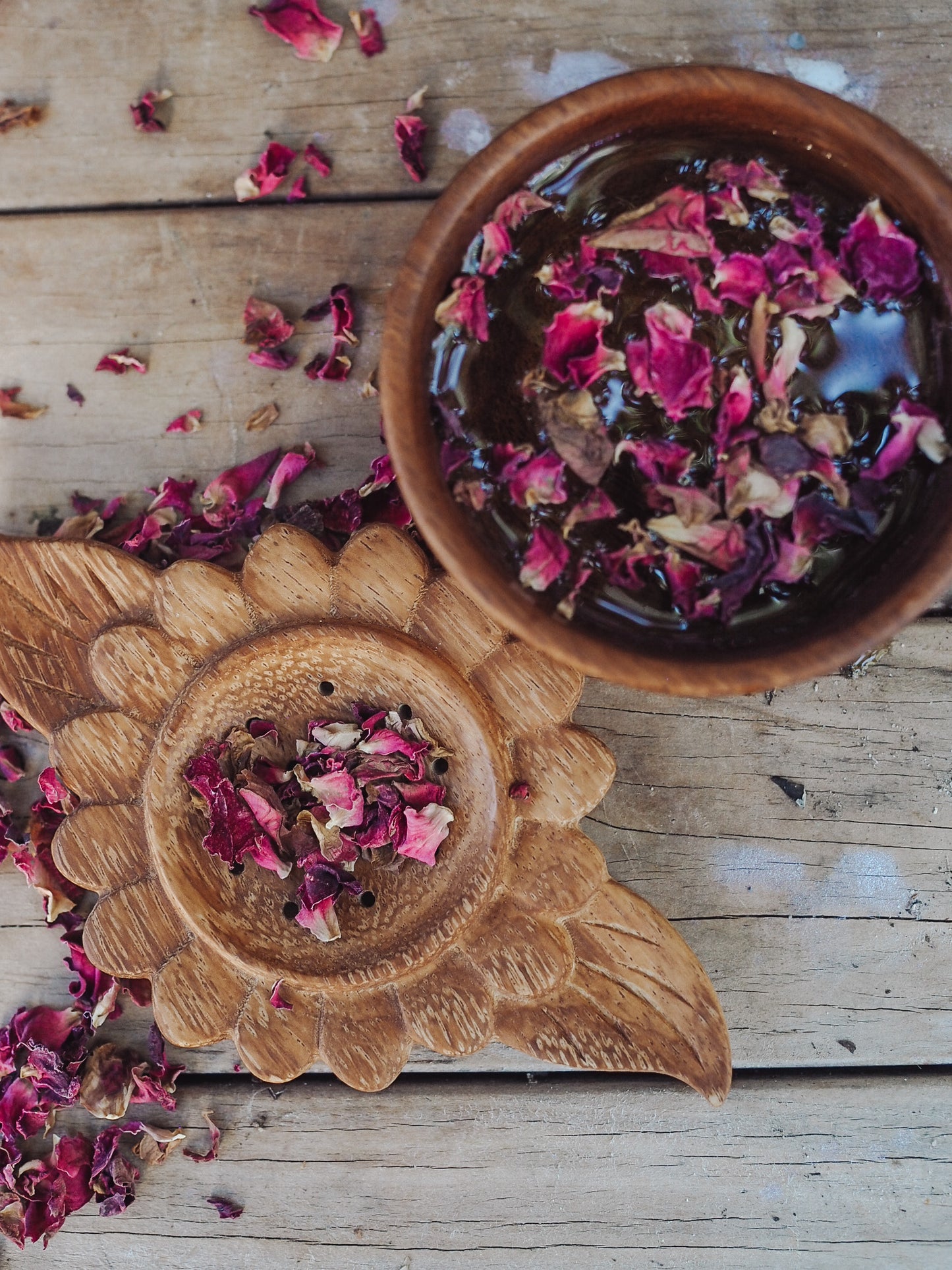 Dried Organic Red Rose Petals