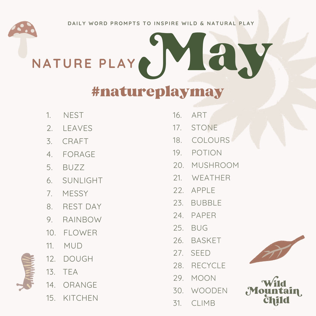 Nature Play May Calendar & Prompts