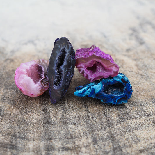 Set of 4 Mini Agate Caves