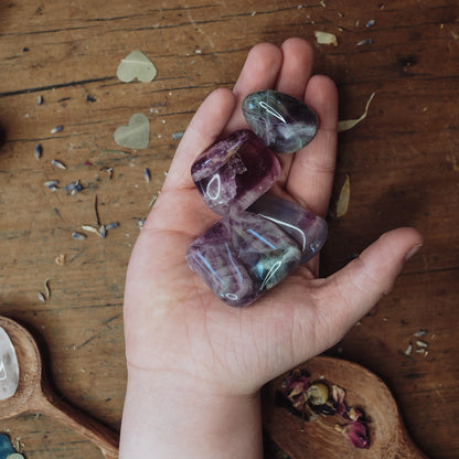 Rainbow Fluorite Large Tumbled Stone