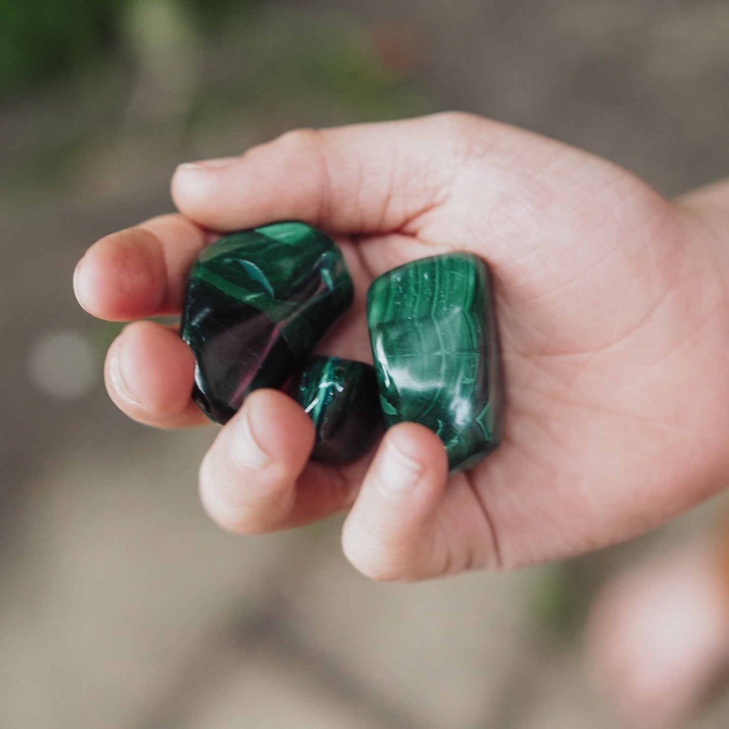 Malachite Tumble One Medium Stone