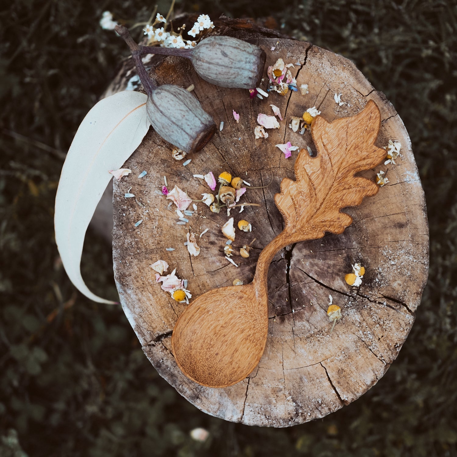 Handcrafted Leaf Spoon | Natural Play Tools - Wild Mountain Child