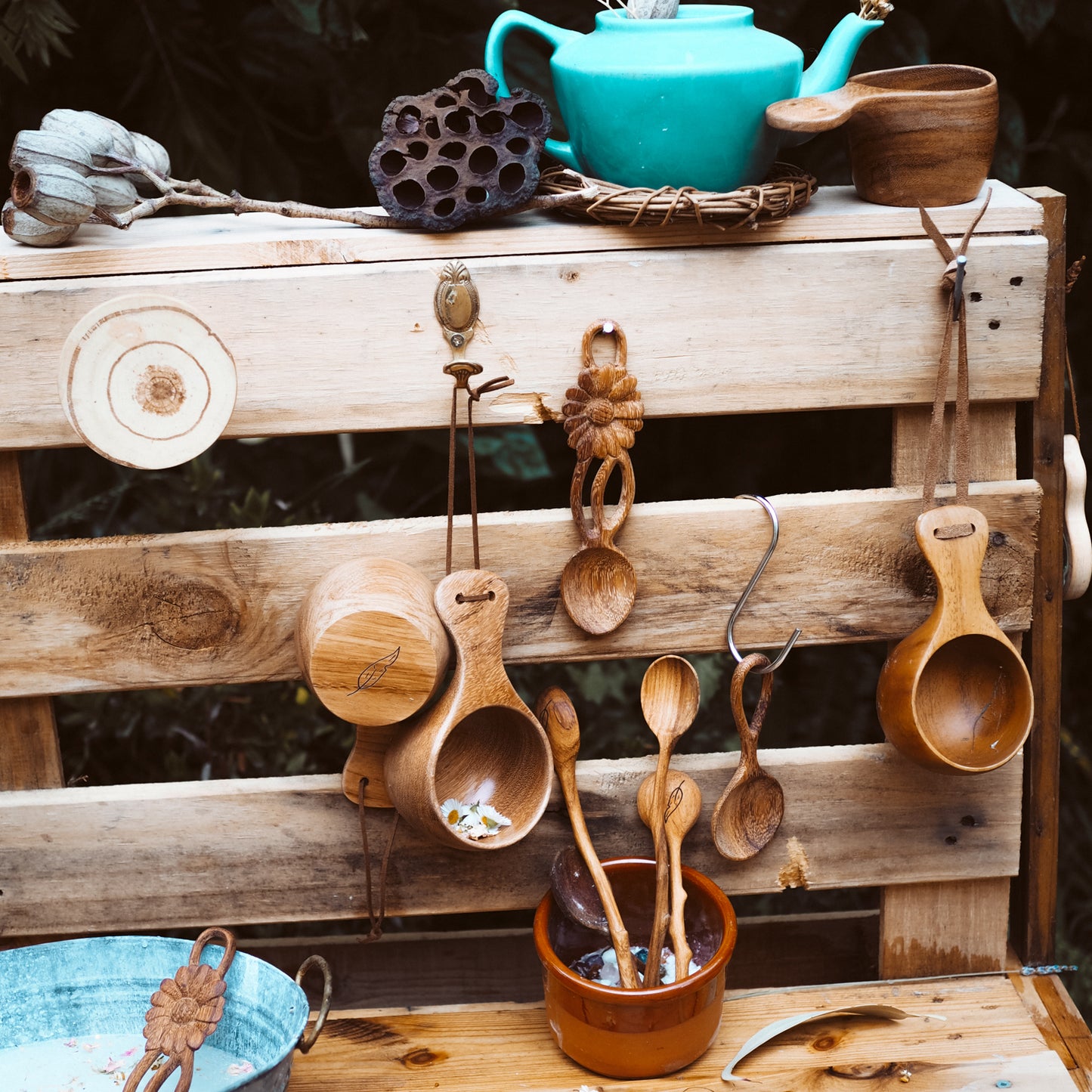 Handcrafted Twig Spoon | Natural Play Tools - Wild Mountain Child