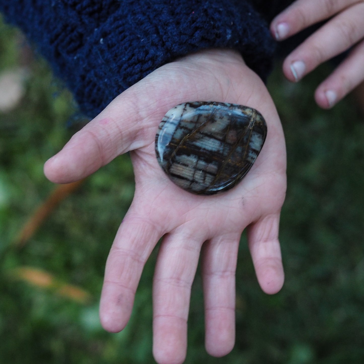 Nguni Jasper Flat Palm Stone