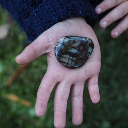 Nguni Jasper Flat Palm Stone